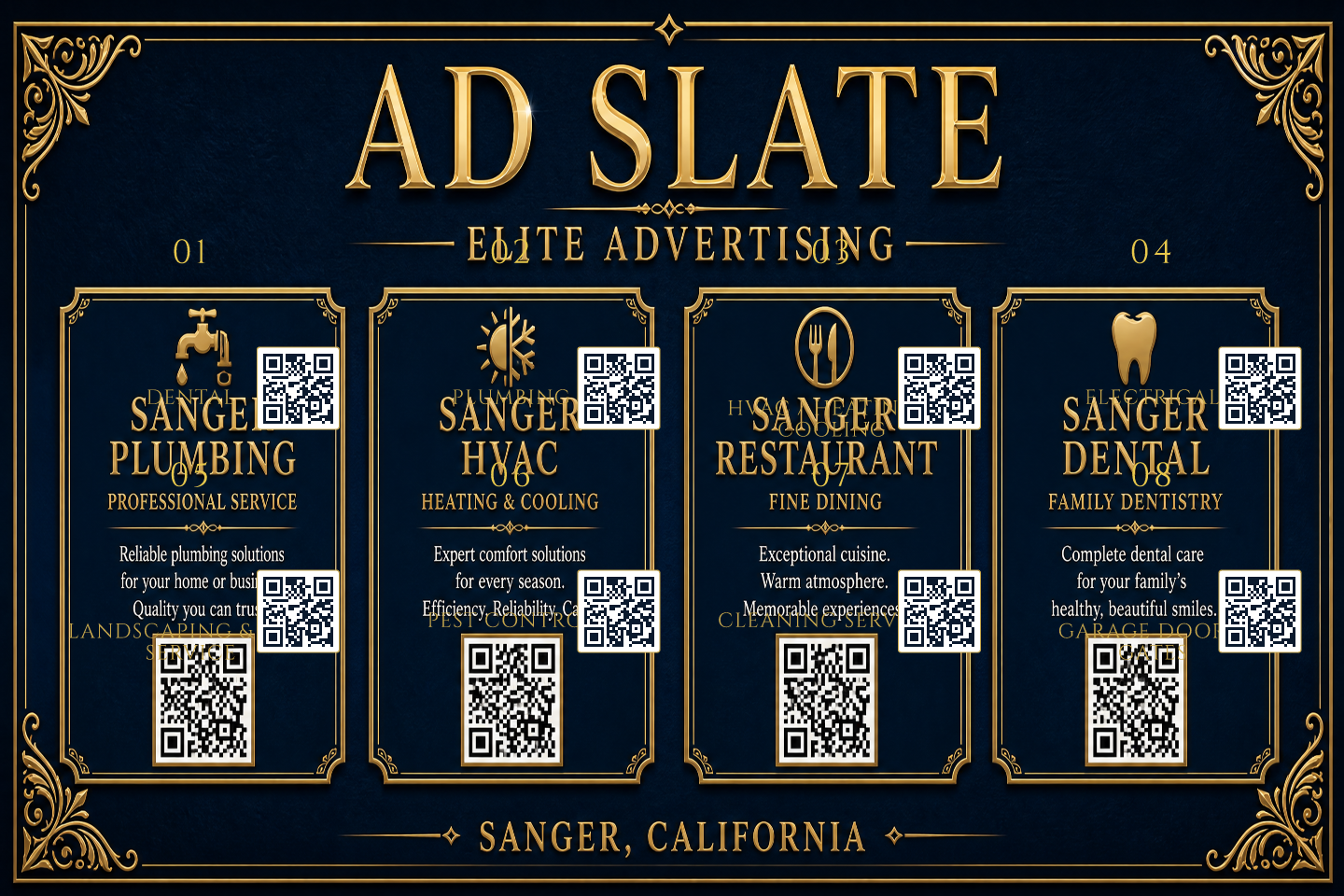 AdSlate Selma back card mockup